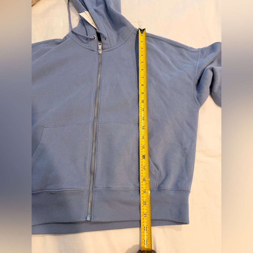 NWT Abercrombie & Fitch Soft Essentials Blue Zip-Up Hoodie - Picture 12 of 12